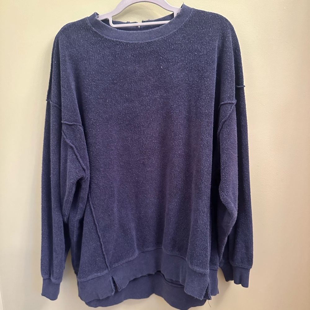 Aerie Navy Crewneck Sweater